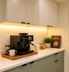 Coffee station at The Niagara Suite, Thorold vacation rental near Niagara Falls