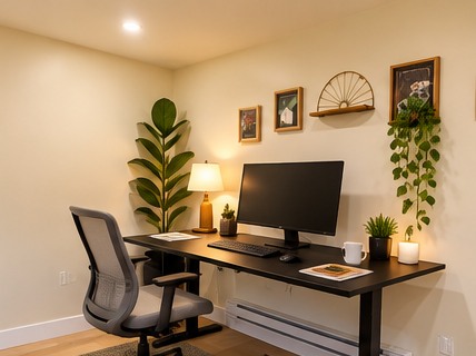 Office area at The Niagara Suite, Thorold vacation rental near Niagara Falls