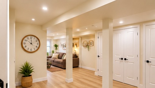 Open area & hall at The Niagara Suite, Thorold vacation rental near Niagara Falls