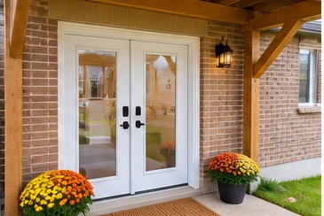 Patio & private entrance at The Niagara Suite, Thorold vacation rental near Niagara Falls
